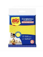 Биг Сити Салфетки вискозные Фламенко BIG City 3 шт в уп
