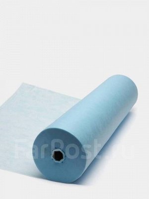 Простыня одноразовая рулон 80 * 200 см КОМФОРТ 100 лист/рулон, голубая