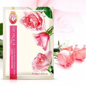 Bioaqua маска д/лица тканев. 30 гр. увлажн.,питан. д/в тип.кожи роза саше 1шт