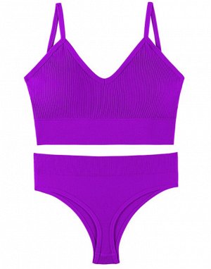 Комплект Топ+стринги Фиолетовый