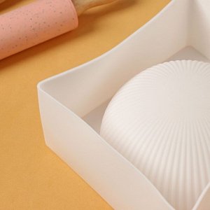 Форма силиконовая для муссовых десертов и выпечки KONFINETTA «Полусфера», 19?8 см, цвет белый
