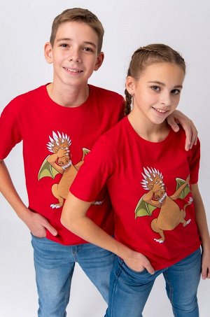 Детская футболка с принтом дракон