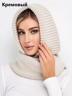 Капюшон женский двойной цвета в таблице для заказа