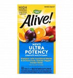 Alive! суперэффективные, комплексные мультивитамины для мужчин, 60 таблеток