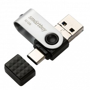 Флешка USB 3.0/3.1 накопитель 32GB TRIO 3-in-1 OTG (USB Type-A + USB Type-C + micro USB) (SB32GBTRIO)