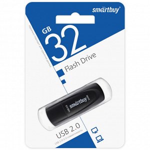 Флэшка USB 3.0/3.1 накопитель 032GB Scout Black (SB032GB3SCK)