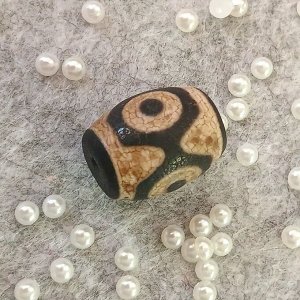 Бусина Дзи 3 глаза 1,5см, Матовая