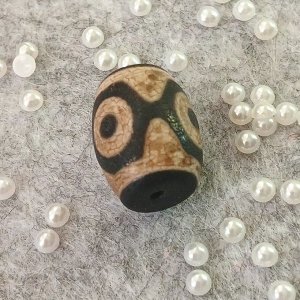 Бусина Дзи 3 глаза 1,5см, Матовая
