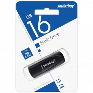 Флэшка  USB 3.0/3.1 накопитель 016GB Scout Black (SB016GB3SCK)