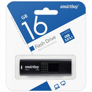 Smartbuy Флэшка  UFD 3.0 накопитель 016GB Fashion Black (SB016GB3FSK)