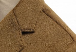 Мужское шерстяное укороченное пальто на пуговицах