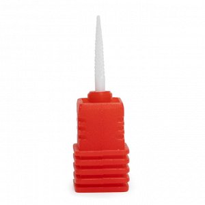 Керамическая насадка для кутикулы f 3/32 small cone (c), красная насечка new