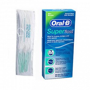 Орал Би Зубная нить, 50 нитей, Oral-B Super Floss