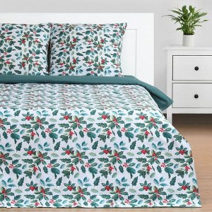 Постельное бельё «Этель» дуэт Winter berries 143х215 см 2 шт,220х240 см,70х70 см 2 шт, поплин