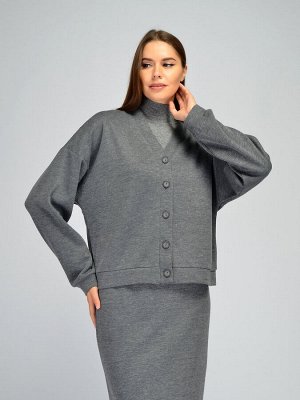 Кардиган. Цвет: серый