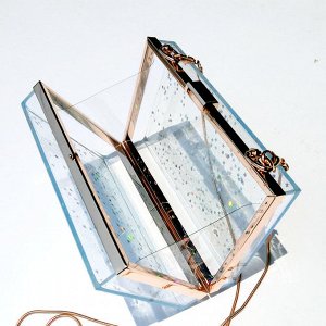 Прозрачная сумка с блестками звездочки