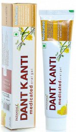 Patanjali Ayurveda Dant Kanti - Medicated Gel / Зубная паста-гель Патанджали 100гр