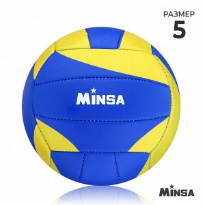 Волейбольный мяч MINSA, машинная сшивка, 18 панелей, р. 5, TPU