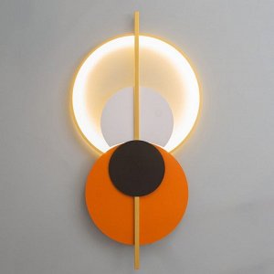 Бра "Алле" LED 18Вт 3000К оранжевый черный 88х5х45см