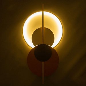 Бра "Алле" LED 18Вт 3000К оранжевый черный 88х5х45см
