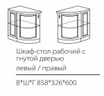 ШСК рабочий с гнутой дверью 858*326*600мм