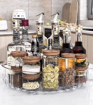 Вращающийся органайзер для кухни, круглый органайзер для специй и приправ, 1 шт