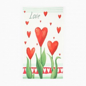 Набор Love: полотенце, 40x73 см, саржа 190 г/м², формочки для печенья