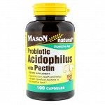 Mason Natural, Пробиотик ацидофилус с пектином,