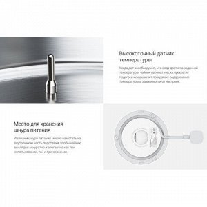 Чайник XIAOMI Mi Smart Kettle Pro, 1,5 л, поддержание температуры, двойные стенки, белый, BHR4198GL