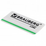 5 шт. ластик BRAUBERG &quot;Line&quot;, 57х18х8 мм, белый, прямоугольный, скошенные края, 221036