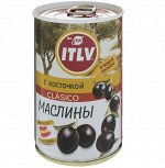 Маслины с косточкой 314мл ж/б т.м. ITLV