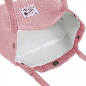 Сумка шоппер BRAUBERG MOMENTS, вельвет, 35х30 см, розовый, 271907