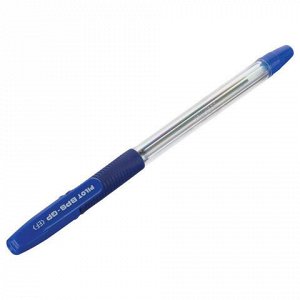 Ручка шариковая масляная с грипом PILOT "BPS-GP", корпус прозрачный, узел 0,5 мм, линия письма 0,18 мм