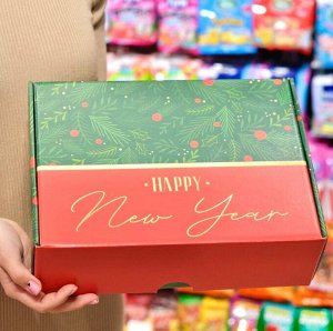 Подарочная складная коробка «С новым годом» 30,7 × 22 × 9,5 см