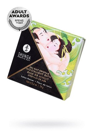 Ароматическая соль для ванны Shunga Moonlight Bath "Цветок лотоса" с лечебными свойствами, 75 гр.