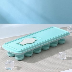 IDEA Емкость для льда КАПЛЯ с крышкой и клапаном аквамарин