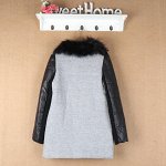 Утепленная куртка без капюшона Цвет: СЕРЫЙ