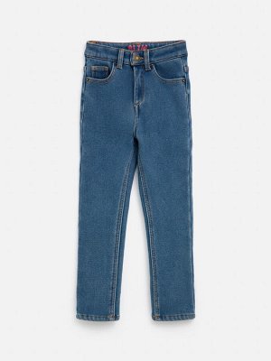 Брюки джинсовые (утепленные) детские для девочек Newt синий