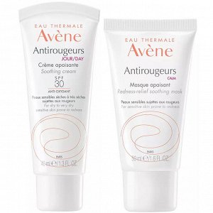 Авен Набор Antirougeurs: дневной крем SPF30 40 мл + маска 50 мл (Avene, Antirougeurs)