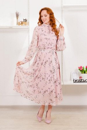 Платье. Цвет: розовый цветы