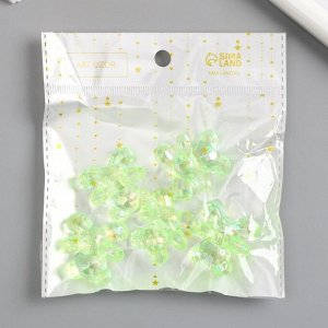 Бусина пластик для творчества "Мишка" зелёная 3,1х3х1,5 см