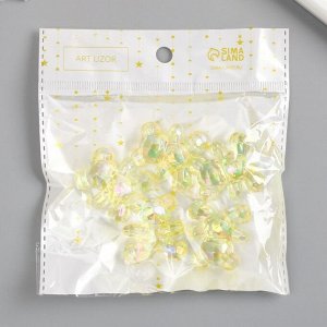 Бусина пластик для творчества "Мишка" жёлтая 3,1х3х1,5 см