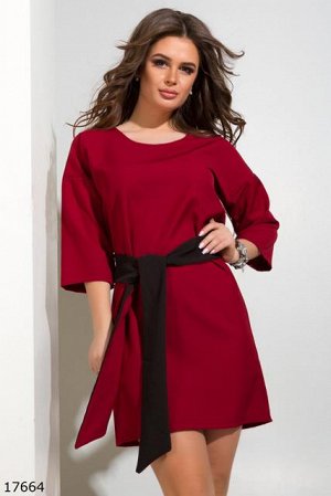 Женское платье 17664 бордовый