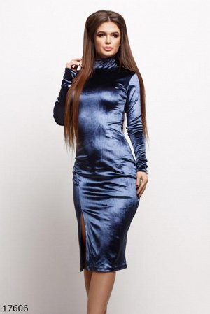 Женское платье 17606 темный синий