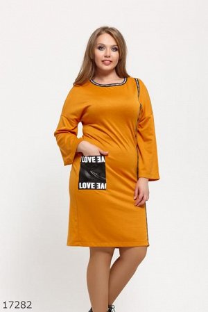 Женское платье 17282 оранжевый