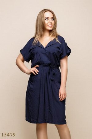 Женское платье 15479 темный синий