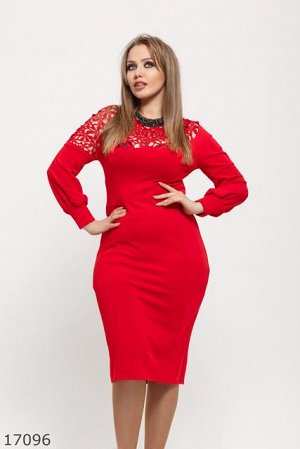 Женское платье 17096 красный