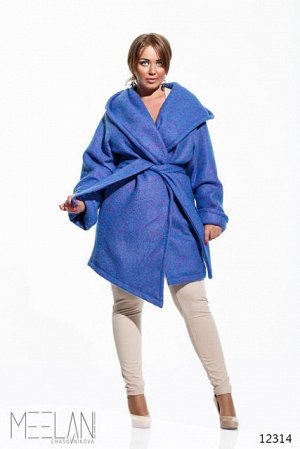 Женское пальто Ева голубой принт