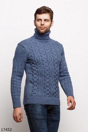 Мужской свитер 17452 голубой