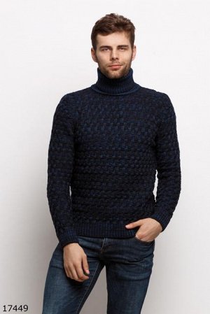 Мужской свитер 17449 темный синий